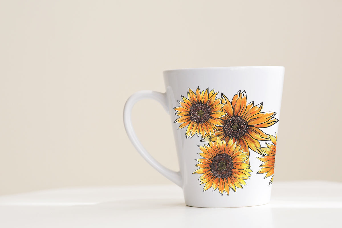 Mid Century Modern Coffee Mug - Sunflower – Mellow Monkey