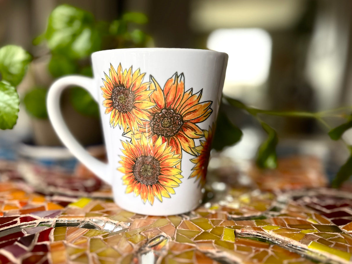 Mid Century Modern Coffee Mug - Sunflower – Mellow Monkey